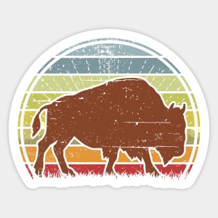 Bison Sunset Sticker